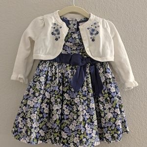 Janie and Jack dress with matching sweater